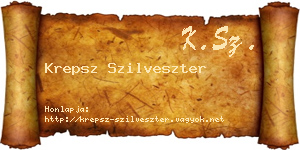 Krepsz Szilveszter névjegykártya
