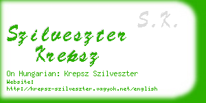 szilveszter krepsz business card